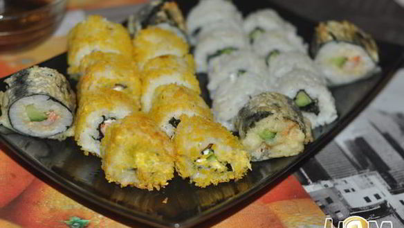 Рецепт Горячих роллов в панировочных хлопьях