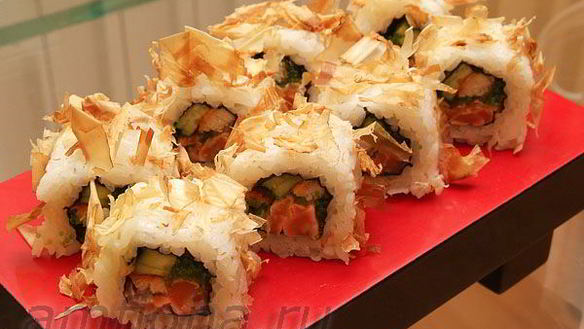 Рецепт Ролла в стружке тунца Бонито