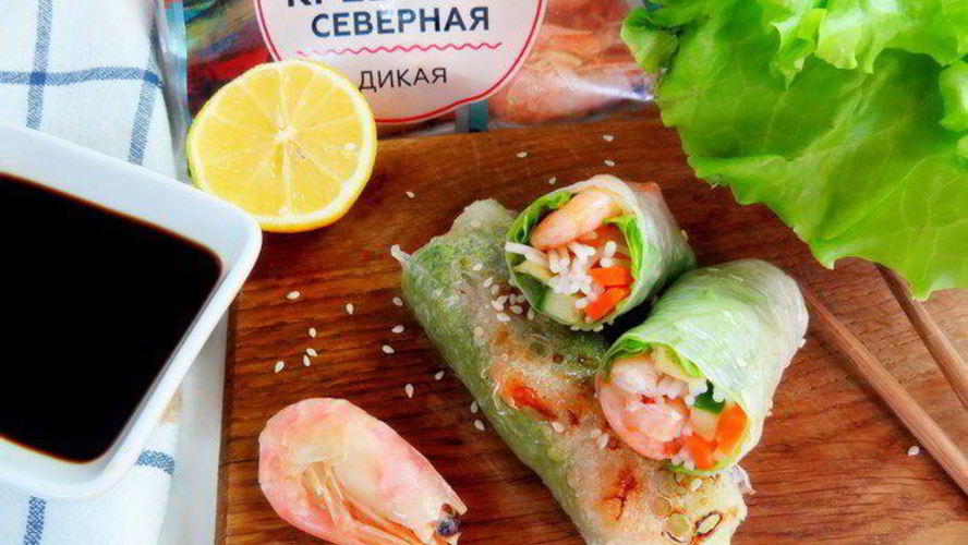 Рецепт спринга-роллов с креветками