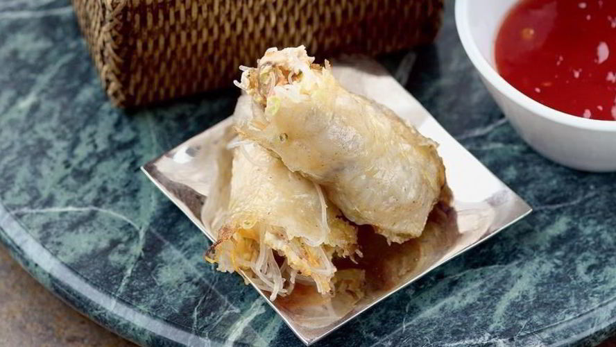 Рецепт спринга-роллов с цесаркой и креветками