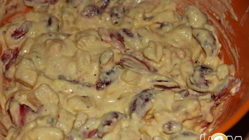 спринг-роллы с творогом, клубникой и бананом