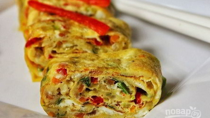 Рецепт яичных роллов по-корейски