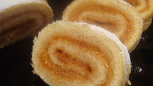 бисквитный рулет минутка