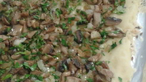 картофельный рулет с грибами