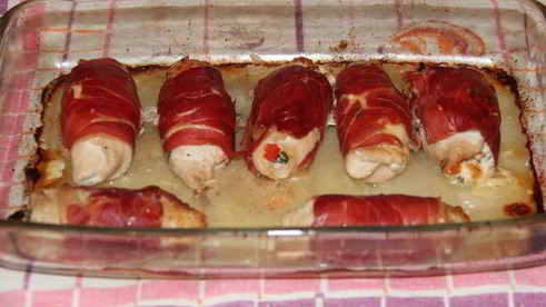 куриные рулетики с начинкой в пармской ветчине