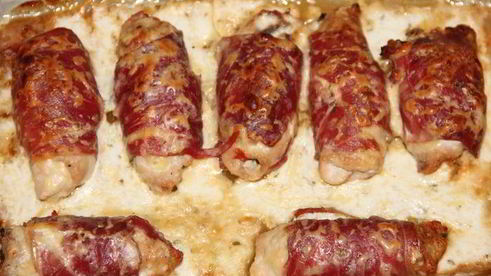 куриные рулетики с начинкой в пармской ветчине