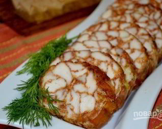 Мясная нарезка из курицы Мраморный рулет