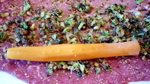 мясные рулеты с морковной серединкой и инжиром бургундия, нормандия, шампань