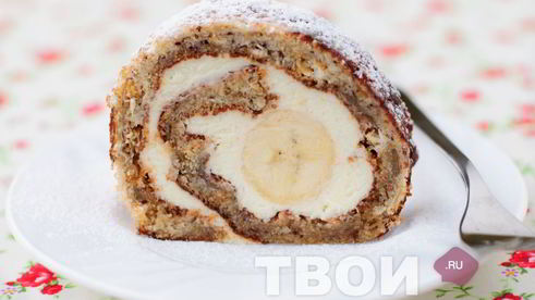 рулет с бананом