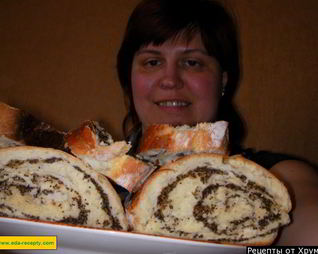 Рулет с маком из дрожжевого теста