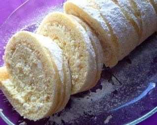 Рулет с творожно-цитрусовой начинкой