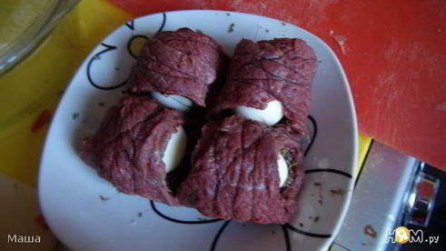 рулет с яйцом и зеленью