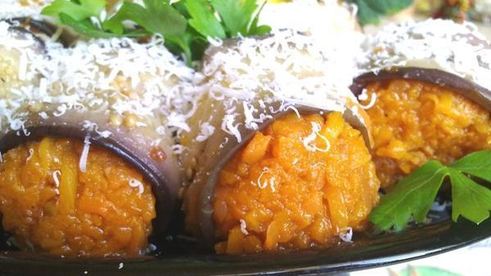 рулетики из баклажан