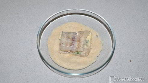 рулетики из минтая с плавленым сыром и зеленью