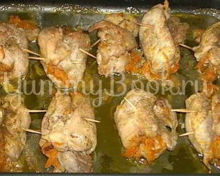 Рулетики куриные с морковью