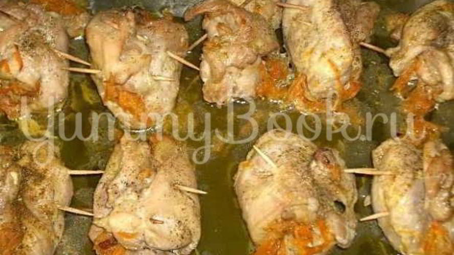 Рецепт рулетиков куриных с морковью