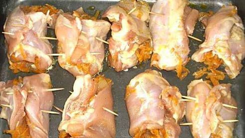 рулетики куриные с морковью