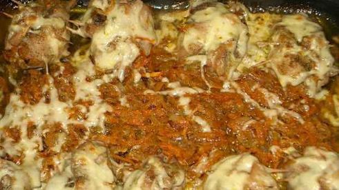 рулетики куриные с морковью