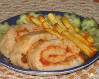 Рыбный рулет в пароварке