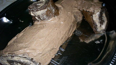 шоколадный рулет рождественское полено