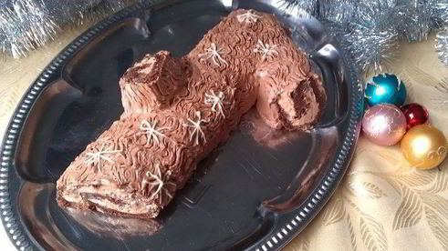 шоколадный рулет рождественское полено