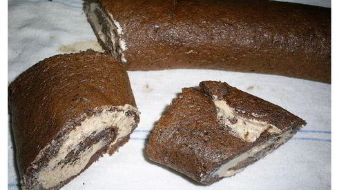 шоколадный рулет рождественское полено