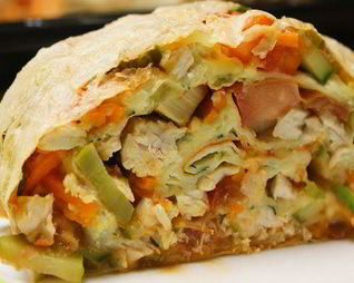 Домашняя шаурма с курицей