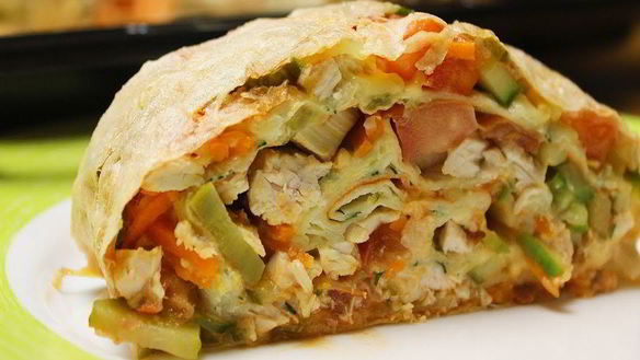 Рецепт Домашней шаурмы с курицей