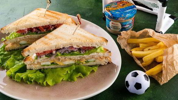 Рецепт Клаба-сэндвича с лососевым паштетом