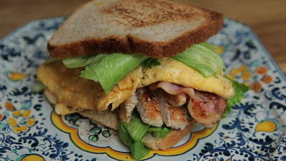 Рецепт Сэндвича с индейкой и беконом
