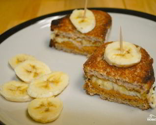 Сэндвичи с арахисовым маслом и бананами
