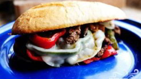 сэндвичи с говядиной, болгарским перцем и грибами