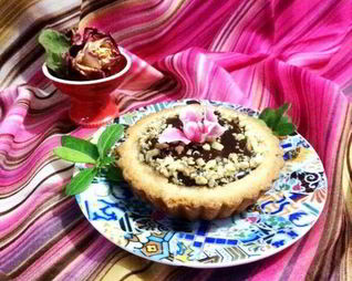 Миндальные тарталетки с шоколадной начинкой