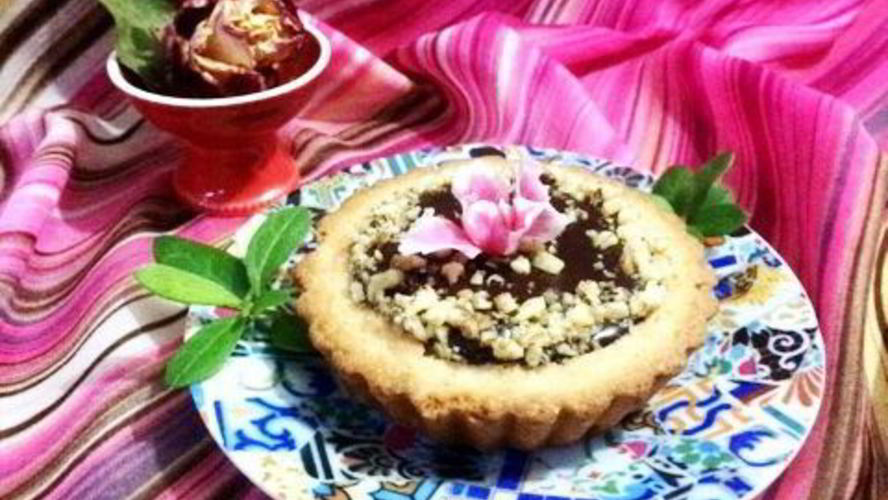 Рецепт миндальных тарталеток с шоколадной начинкой