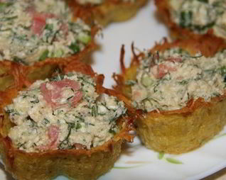 Начинка для тарталеток с красной рыбой