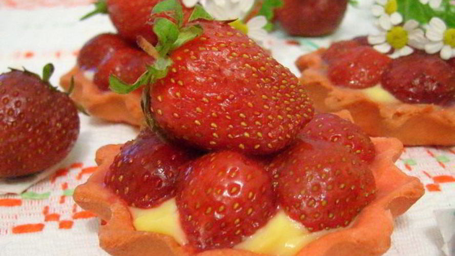 Рецепт тарталетки с клубникой