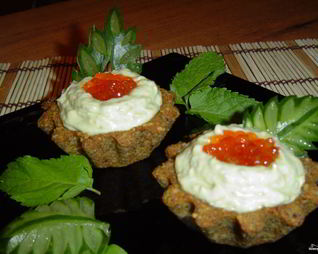 Тарталетки из черного хлеба