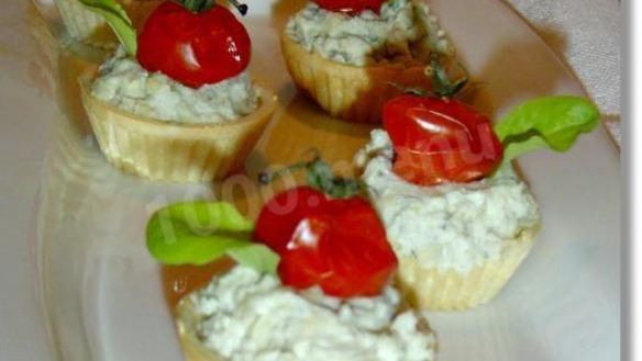 Рецепт Закусочных тарталеток с творожным сыром