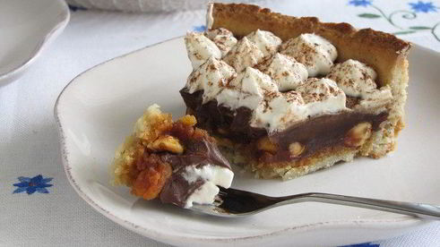 карамельно-шоколадный тарт