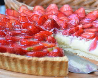 Клубничный тарт с заварным кремом