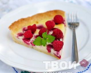 Кремовый тарт с малиной