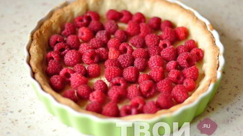 кремовый тарт с малиной