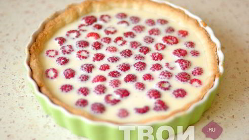 кремовый тарт с малиной