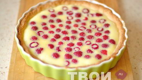 кремовый тарт с малиной
