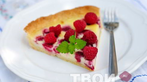 кремовый тарт с малиной