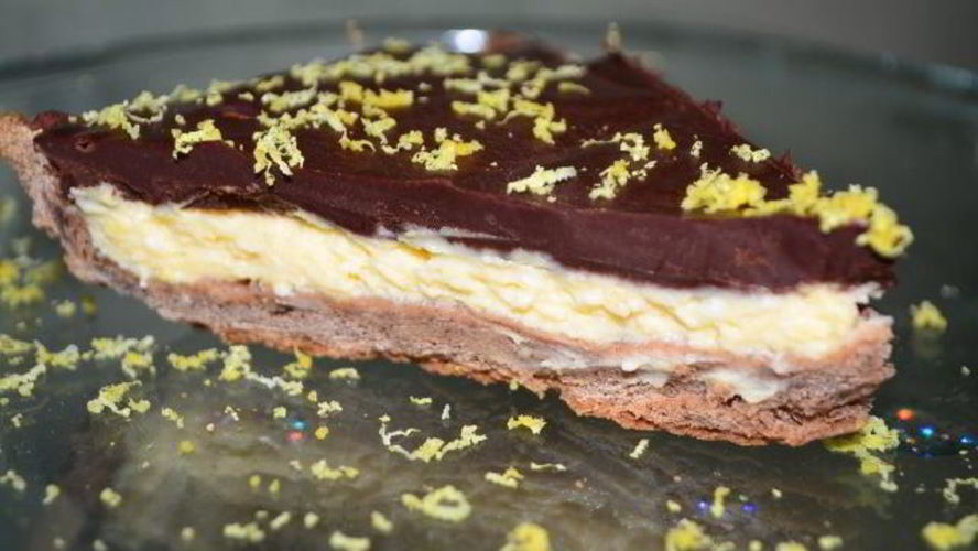 Рецепт нежного лимонно-шоколадный тарт