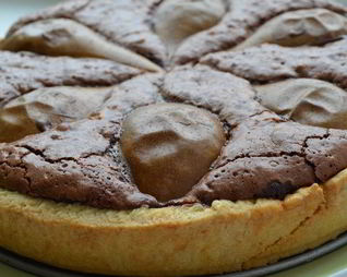 Шоколадно-грушевый тарт