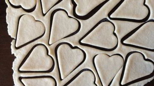 тарт из творожного теста с карамельками