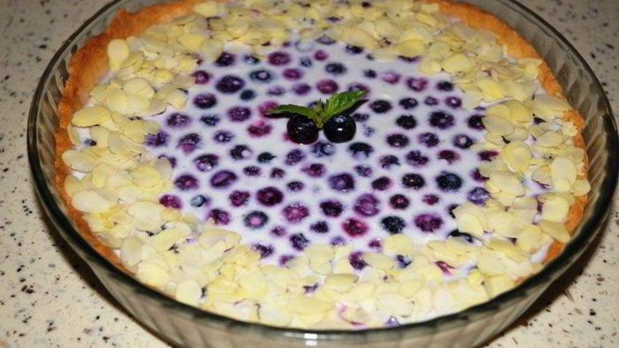 Рецепт тарта с голубикой