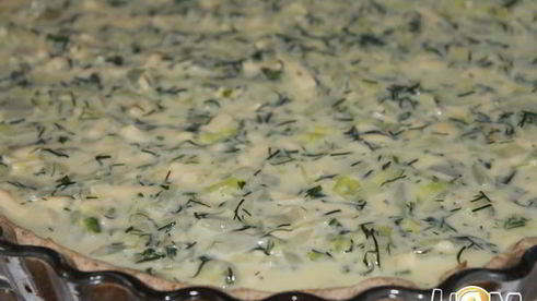 тарт с капустой и перепелиными яйцами